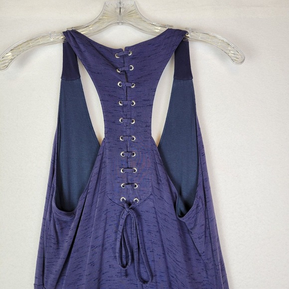 Maeve Anthropologie Womens Melanie Racer Back Lace Maxi Dress Size Medium Purple - Picture 8 of 10
